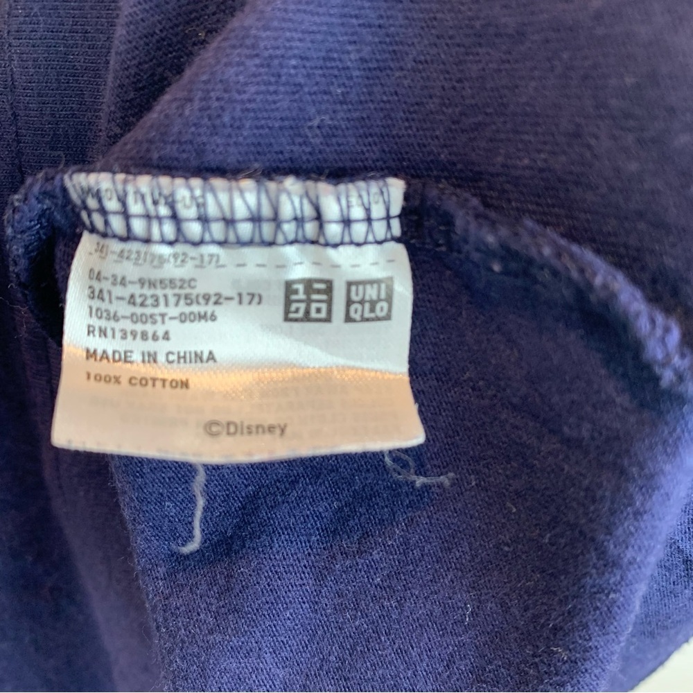 Uniqlo x Disney I'm All Ears! Mickey Mouse Pocket Tee Men's M Navy T-Shirt Top - Picture 6 of 7
